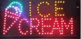 LED bord ' ICE CREAM ' _