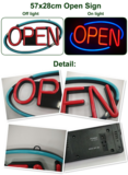 LED open sign 'Neon' round XL_