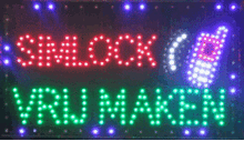 LED bord ' SIMLOCK ' afm. XL