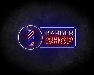 Barber Shop Blauw Neon Sign - Licht reclame 