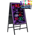 Dubbelzijdig LED schrijfbord 70cm*50cm | 90 functies