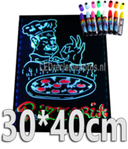 LED schrijfbord 30cm*40cm | 90 functies