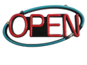 LED open sign 'Neon' round XL