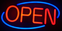 LED open sign 'Neon' round XL