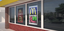 Transparant LED poster scherm 960 x 640 mm