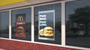 Transparant LED poster scherm 1067 x 801 mm